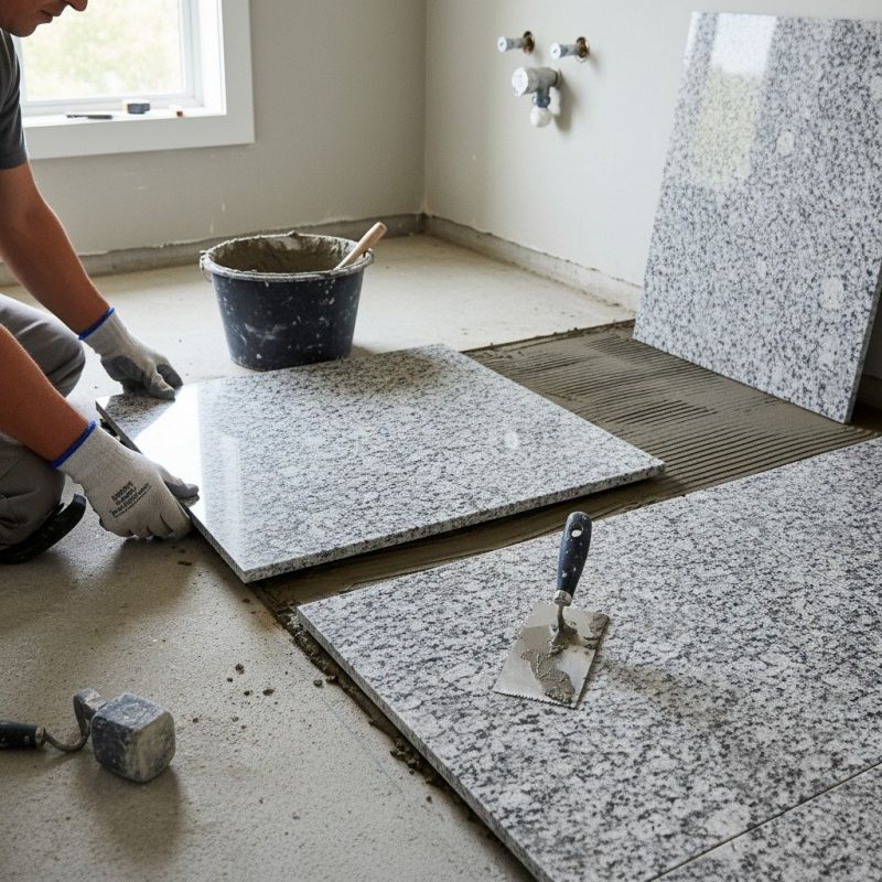 Granite Floor Installation detail